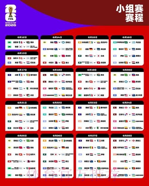 2026世界杯赛程今日完整安排官网入口